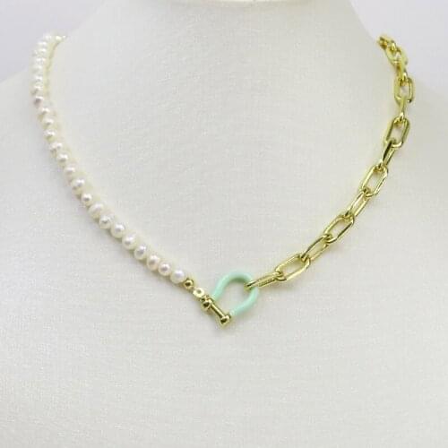 5 Strand Pearls strand link chain necklace fashion jewelry for women Pearls necklace accessories gift for women 51523