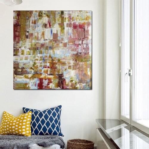 Abstract Modern 100% Hand-painted Wall Art For Room Square Modern Decoration Home Decoration Painting Picture For Living Room