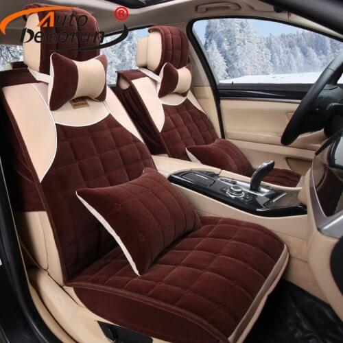 AutoDecorun Warmly Winter Car Seat Cover 5 Seats Complete Universal Car Cushion Supports Covers Protectors Accessories Styling