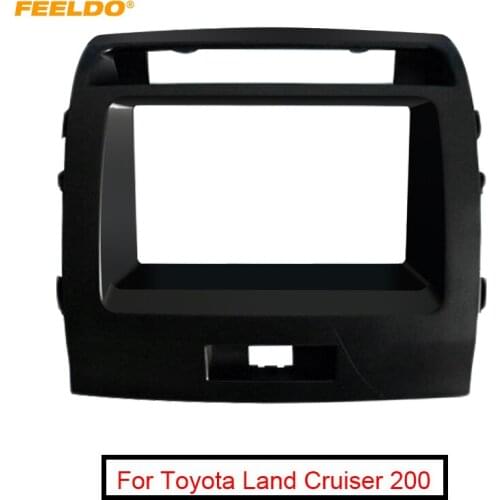 FEELDO Car 2DIN CD/DVD Radio Refitting Fascia Frame Adapter For Land Cruiser 200 Stereo Panel Dash Frame Trim Kit #AM4878