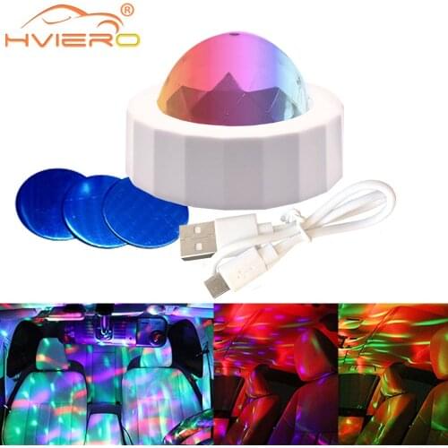 Car Ambient Light Accessories DJ RGB Colorful Music Sound Led Party Atmosphere Interior Dome Trunk Wall Lamp Welcome Night Light
