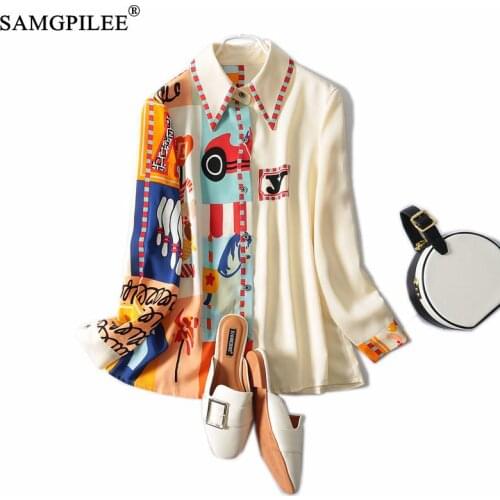 Summer Blouses For Women 2021 Korea New Fashion Printed Chiffon Single Breasted Cardigan Slim Plus Size Spring Woman Blouse 4XL