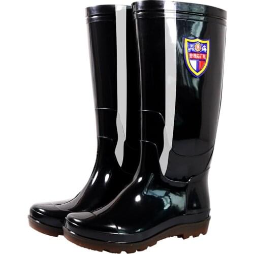 Chinese Style Spring Autumn Rain Boots for Men and Women Long Bird-watching Boots High Tops and Flat Rubber Water Shoes 39-45