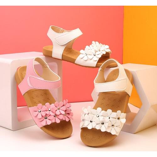 Baby Girl Sandals 1-6 Years Girl Princess Shoes Summer Children Toddler Shoes Flower Soft Bottom Sandals Non-Slip Sandles