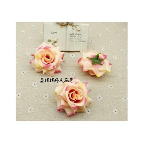 Home &wedding decoration artificial flowers DIY simulation flower rose head silk false flower wall arch wedding ball 6CM