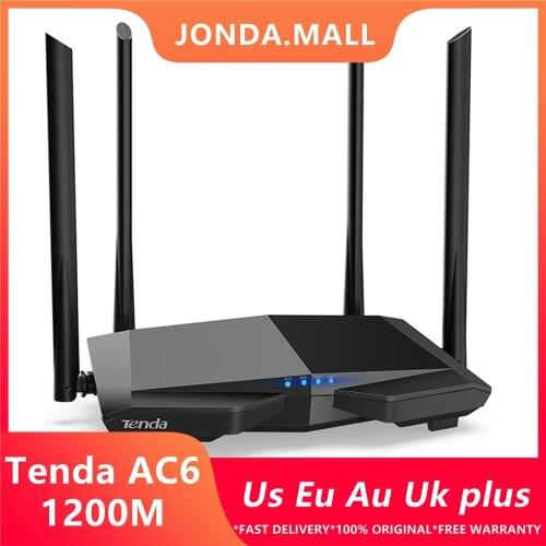 Tenda AC6 AC1200 Smart Dual-Band WiFi Router WI-FI Repeater Wireless WIFI Routers 11AC 2.4G/5.0GHz high as 1167Mbps