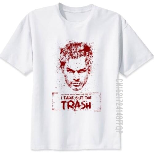 Dexter T Shirt Men Anime T-Shirt I Take Out The Trash Guys Basic Clothes Short Sleeve Tshirt Street Style Graphic Tops Tees