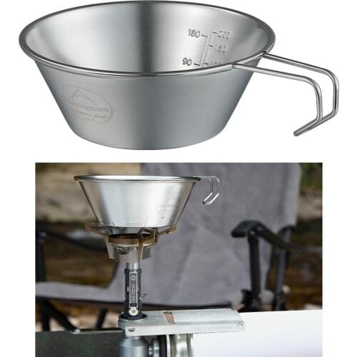 Rice Bowl Sauce Pan 310ML Porridge Milk Pot Foldable Handle Camping Cookware