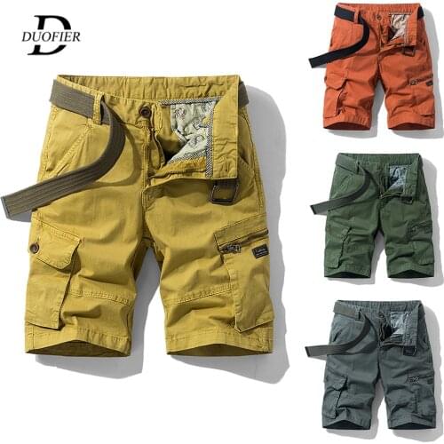 2021 Spring Summer Men Cargo Shorts Cotton Relaxed Fit Camouflage Mens Denim Short Casual Pants Clothing Social Cargo Short