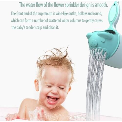 Baby Bath Waterfall Rinser Kids Shampoo Rinse Cup Bath Shower Washing Head Children Bathing Baby Shower Spoons Child Washing