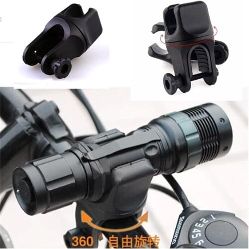 New Hot 360 Degree Swivel Bike Bicycle Cycle Flashlight Torch Mount LED Head Front Light Holder Clip Rubber for Diameter 20-45mm