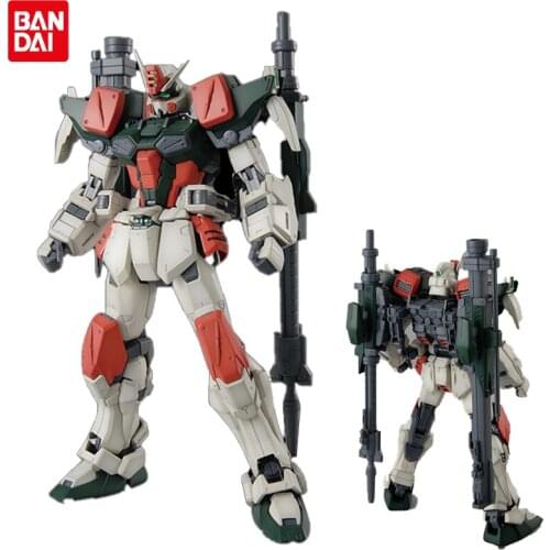 Original Bandai Gundam Anime MG 1/100 Dearka Elthman GAT-X103 Buster Gundam Effects Anime Action Figures Model Modification Toys