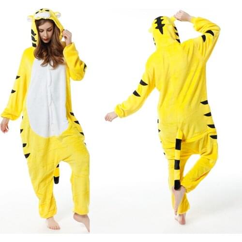 Autumn Winter Flannel Pajamas Hooded Animal Pijama Cartoon Tiger Koala Onesies Boys Pyjama Children Pajamas Girls Kids Homewear