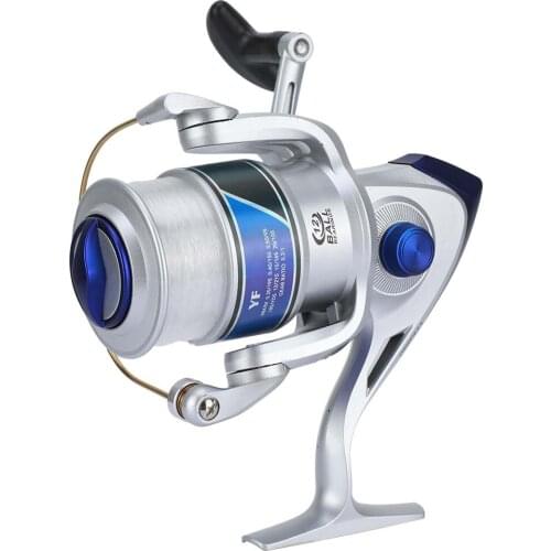 Plastic Spinning Fishing With Folding Rocker Arm Metal Grip Handle For Fresh And Salt Water Sea Fishing Wheel Tool