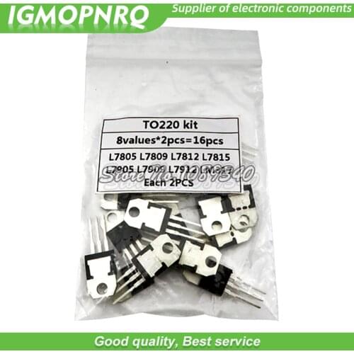 8value*2PCS=16PCS 7805 7809 7812 7815 7905 7909 LM317 L7912 hjxrhgal LM317T TO-220 Transistor Assortment Kit Voltage Regulator