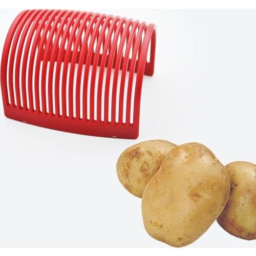 Potato Cutter Red Plastic Tomato Slicer Shredders Fruit Vegetable Onion Lemon Cutting Tools Cook Utensil Kitchen Accessories