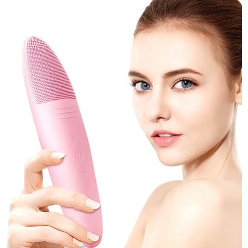 Beauty Machine USB Wireless Silicone Brush 5 Speed Adjust Face Cleaning Electric Facial Cleaner remove Make-up Residue Dry & Wet