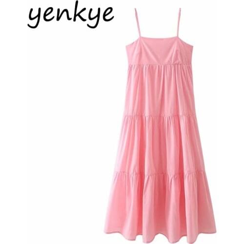 Yenkye Pink Summer Dresses