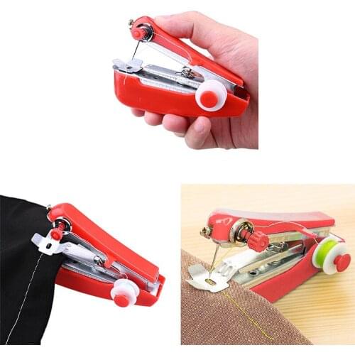 1Pc Mini Sewing Machines Needlework Cordless Hand-Held Clothes Useful Portable Sewing Machines Handwork Tools Free Shipping