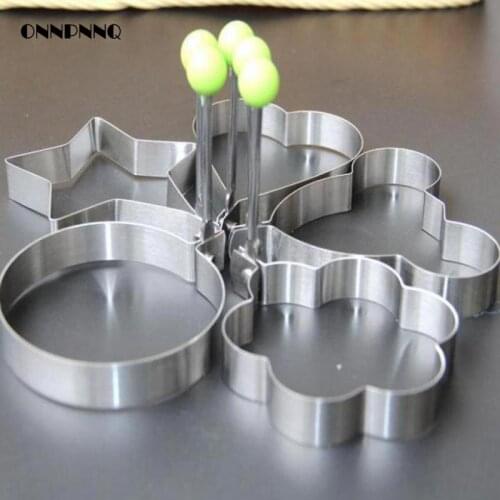 1pcs Fried Egg Thick Stainless Steel Fried Egg Mould Mould Creative Frying Frying Device Pancake Maker Kitchen Accessories