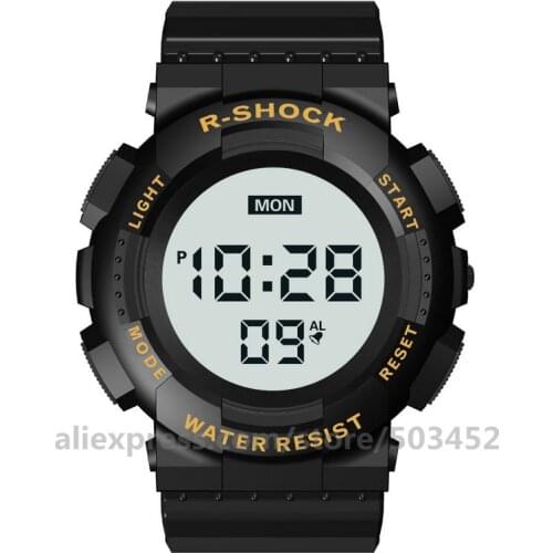 100pcs/lot HONHX LED Digital Wrist Watch For Men Creative Dial Men Boy Sport Watch Luxury Electronic Watch Reloj Digital Montre