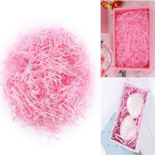 200g Colorful Shredded Crinkle Lafite Paper Raffia Filler DIY Wedding Party Gift Box Candy Color Material Packaging Filler