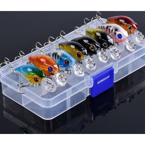 Mixed Colors Fishing Lure Set 5/8pcs Minnow Baits Kit Wobbler Crank Baits Treble Hooks Fishing Tackle Hard Bait Men Cool Stuff