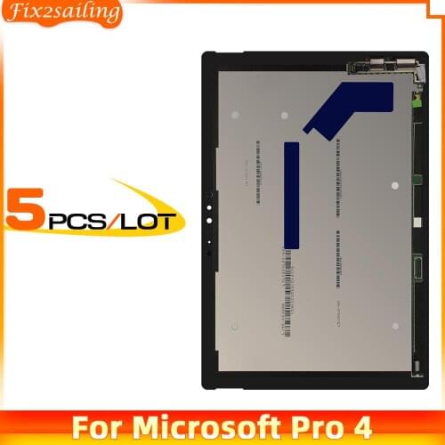 5 Pcs 12.3'' For Microsoft Surface Pro 4 1724 LCD Display Touch Screen Digitizer Assembly for Microsoft Pro 4 LCD Replacement