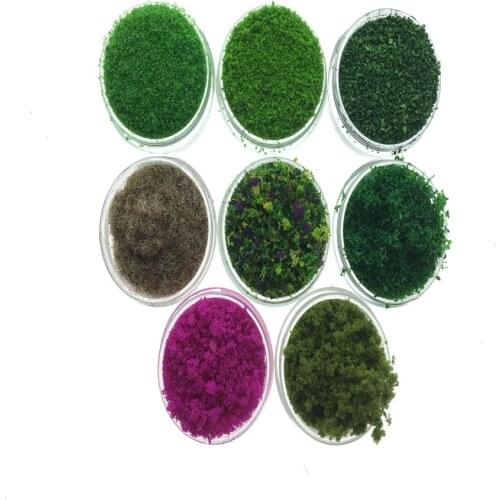 8pcs/lot Architecture Scale Model Grass Tuft Grass Bushes Building Materials Scene Scenario Supplies Ho Train Layout