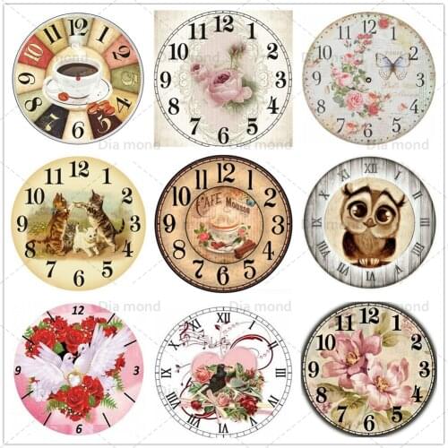 Full Drill Diamond Painting Diy 5D Clock Mechanism Mosaic Art Embroidery Cross Stitch Abstract Animals Flower Diamond Wall Decor