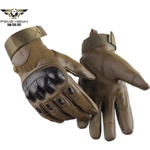 Army Tactical Finger Military Hard Knuckle Full Finger Gloves Airsoft Paintball Bicycle Shooting Protection PU Leather Men Glove