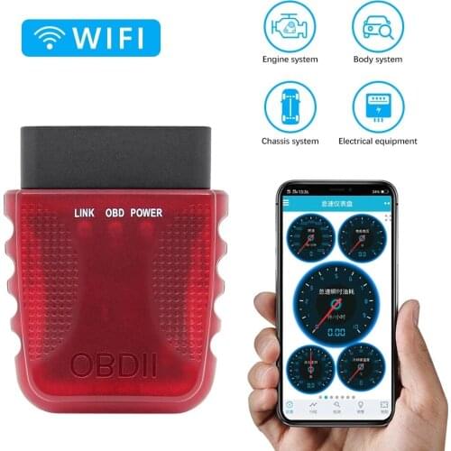 Mini WIFI OBD2 Car Scanner tool OBD 2 Auto Diagnostic Tools elm327 OBDII Car Code Reader For Android / Windows / iOS/Symbian