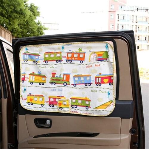 Car Sun Visor Rear Side Window Sun Shade Mesh Fabric Sun Visor Shade Cover Shield UV Protector Black Auto Sunshade Curtain