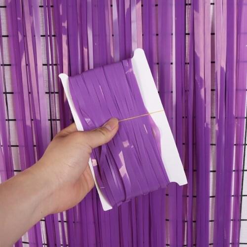 DHL 50PCS Multi-color 1x2M Curtain Macaron style Rain Fringe Tassel Wedding Backdrop Birthday Party Anniversary Decor