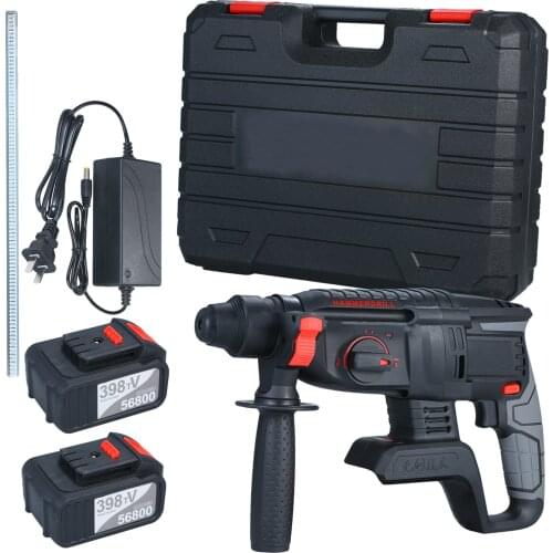 Impact Drill Brushless Heavy Duty Hammer Drill SDS-plus Adjustabl Grip 980 RPM Cordless impact Drill Demolition Kit Power Tools