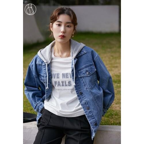 Женские синие куртки DUSHU China At AliExpress