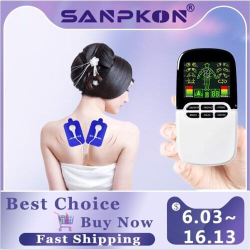 Dual-Output Electric Massager Massage Pulse TENS/EMS Acupuncture Body Physiotherapy Machine Electrical Muscle Relax Fat Burner