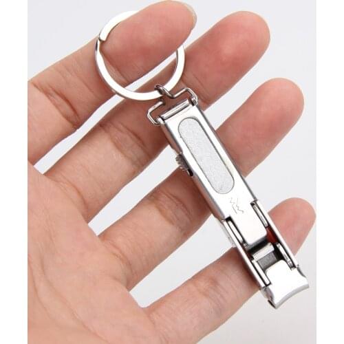 EDC Keychain Tool Foldable Stainless Hand Toe Nail Clippers Cutter Portable Outddor Camping Hiking Travel