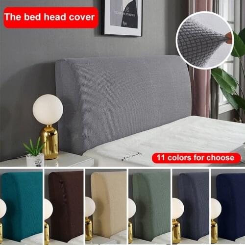 Elastic Jacquard Bedhead Cover All-inclusive Bed Head Cover Solid Color Bed Head Protection Headboard Dust Cover Home Decor
