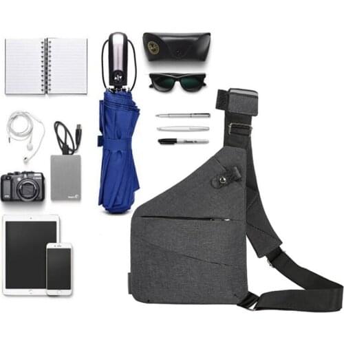 Right/Left Hunting Multi-Functional Crossbody Tactical Shoulder Bag Anti-Theft Concealed Chest Bag Outdoor Sport Backpack