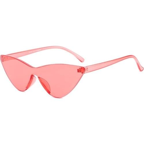 2019 New Cat-eye Sunglasses with A Large Frame European and American Sunglasses Avant-garde Hot Candy Color Sunglasses The Beach