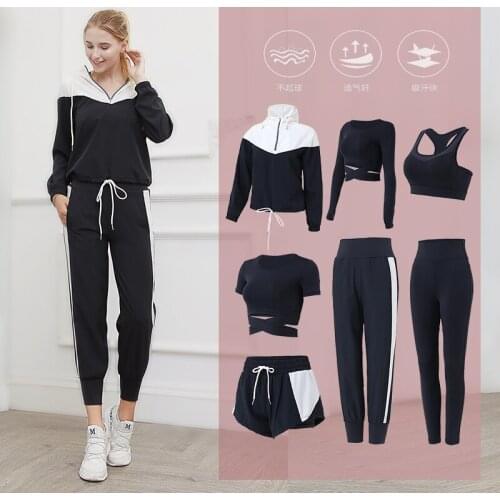 2021 New Fashion Yoga Set for Women 2/3/4/5/7PCS Workout Running and walking Clothes For Women big size XXXL