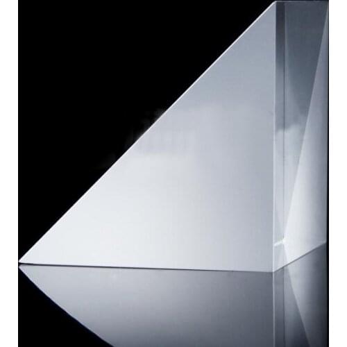 50x50x50mm Optical Glass Triangular Lsosceles K9 Prism With Reflecting Film Optics