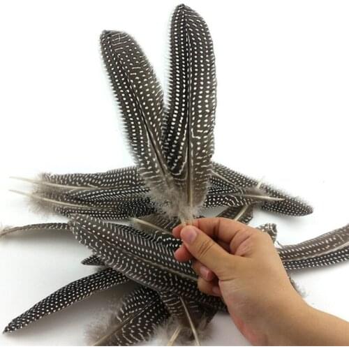 Natural Pearl Chicken Spotted Pheasant Feather for Crafts 5-7inch/13-18CM Wedding Feathers Decoration Plumas Carnaval Assesoires