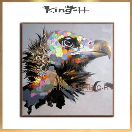 Pintura moderna hecha a mano de águila al óleo sobre lienzo para decoración de sala de estar y papel pintado, Galería