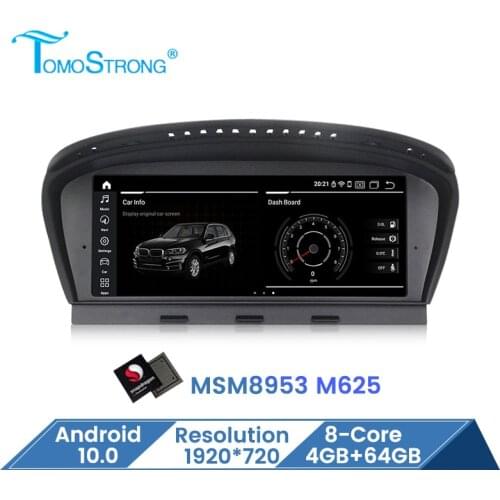 Support carplay 4G SIM Android 10 For BMW 5 Series E60 E61 E63 E64 E90 E91 E92 CCC CIC iDrive Car Radio GPS Navigation 8 core