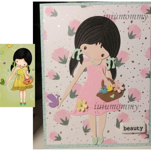 Little Girl Christmas Cutting Dies For Card Making Scrapbooking Dies Metal Nouveau Arrivage 2020