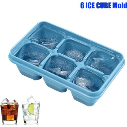 6 Cocktail Shaker Ice Cube Mold Maker Ice Tray Candy Cake Pudding Chocolate Molds