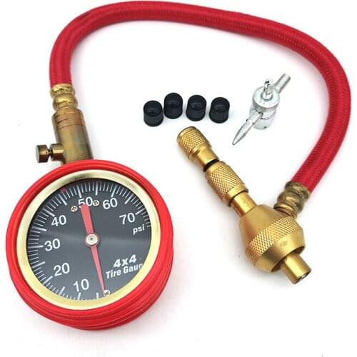 75 PSI Tyre Deflator Rapid Tire Air Pressure Gauge Pointer Type Dial Valve Tool
