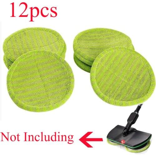 Cordless Electric Rotary Mop Replacement Cleaning Pads Electric Rotary Mop Replacement Washcloths, Including 12 Cleaning Pads